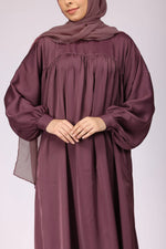 Load image into Gallery viewer, Deep Blush Nida Abaya Dress