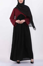 Load image into Gallery viewer, Color Block Gather Abaya