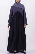 Load image into Gallery viewer, Color Block Gather Abaya