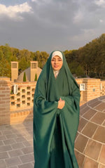 Load image into Gallery viewer, Green Irani Sleeves Chadar - Nida Matte Fabric