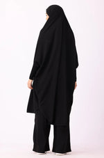 Load image into Gallery viewer, Black Jilbab Khimar Set for Women | 2-Piece Modest Islamic Outfit