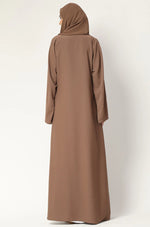 Load image into Gallery viewer, Simple Everyday Abaya - Front Open Almond