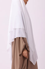 Load image into Gallery viewer, White Georgette Khimar
