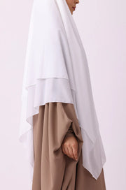 White Georgette Khimar