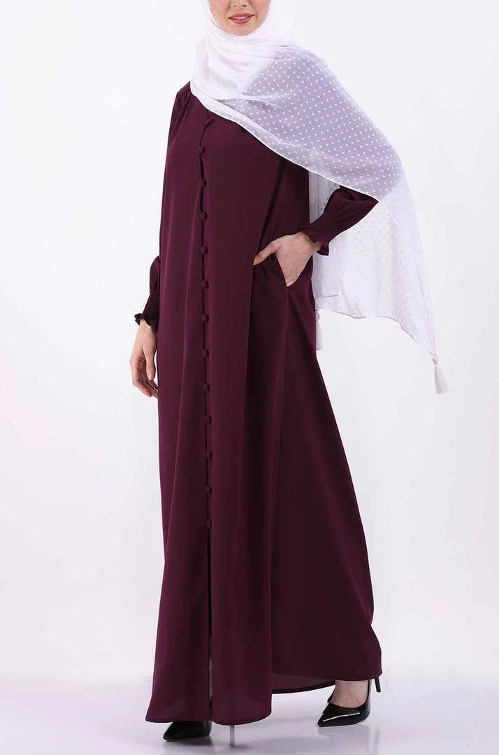 Elastic Cuff Simple Abaya