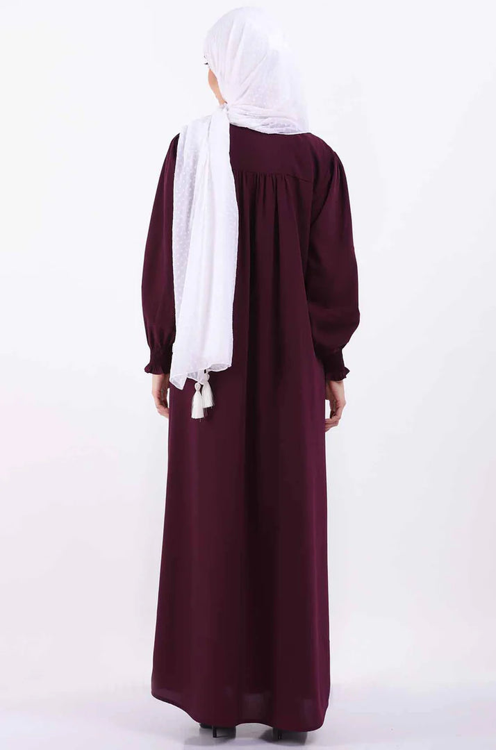 Elastic Cuff Simple Abaya
