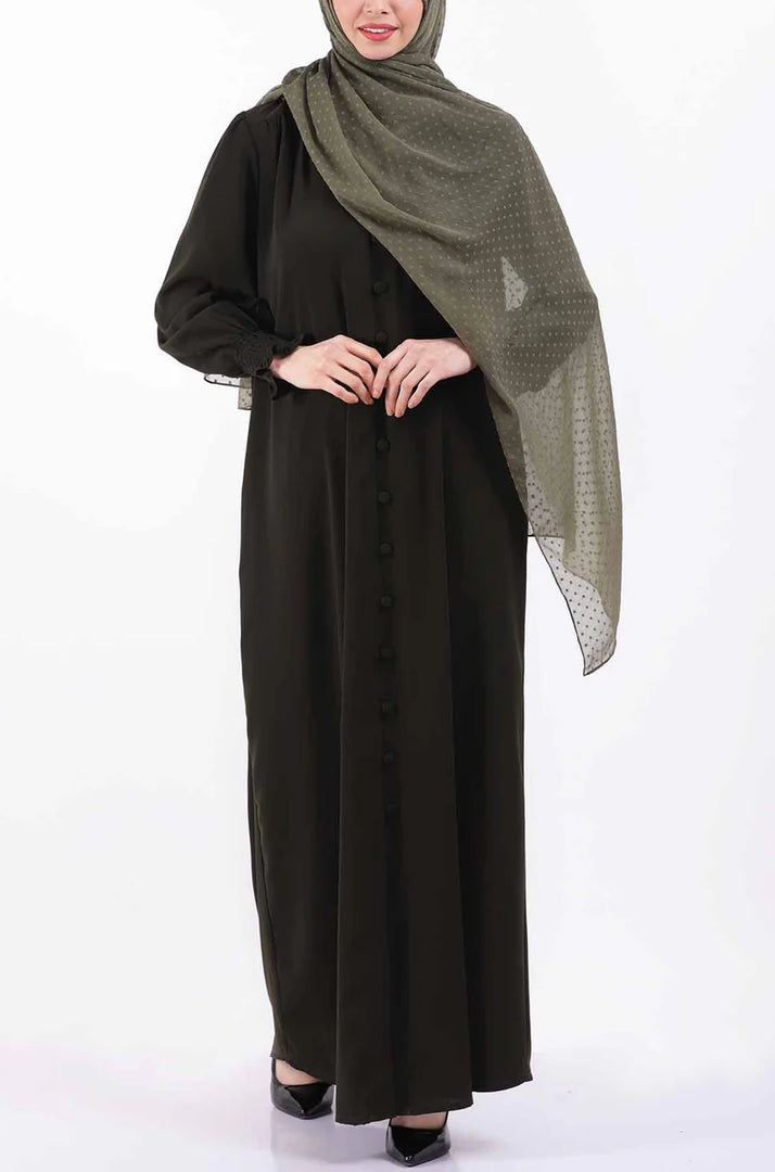 Elastic Cuff Simple Abaya