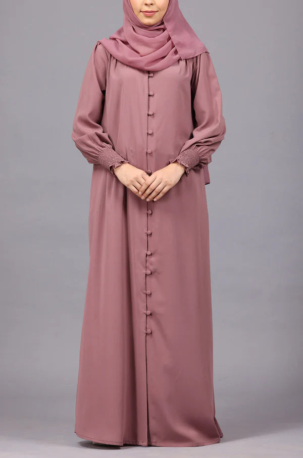 Elastic Cuff Simple Abaya