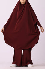Load image into Gallery viewer, Maroon Jilbab   02 Piece / Prayer Set