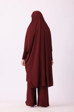 Load image into Gallery viewer, Maroon Jilbab   02 Piece / Prayer Set