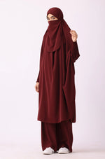Load image into Gallery viewer, Maroon Jilbab   02 Piece / Prayer Set