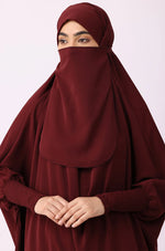 Load image into Gallery viewer, Maroon Jilbab   02 Piece / Prayer Set