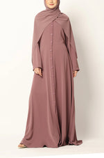 Load image into Gallery viewer, Simple Flared Abaya with Buttons
