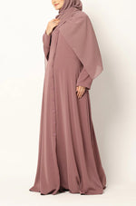Load image into Gallery viewer, Simple Flared Abaya with Buttons
