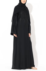 Load image into Gallery viewer, Black Crystal Embroidered Abaya
