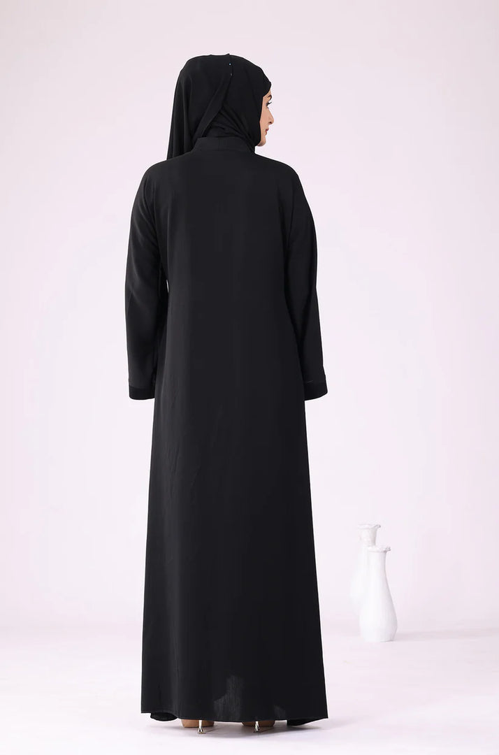 Black Zoom Abaya