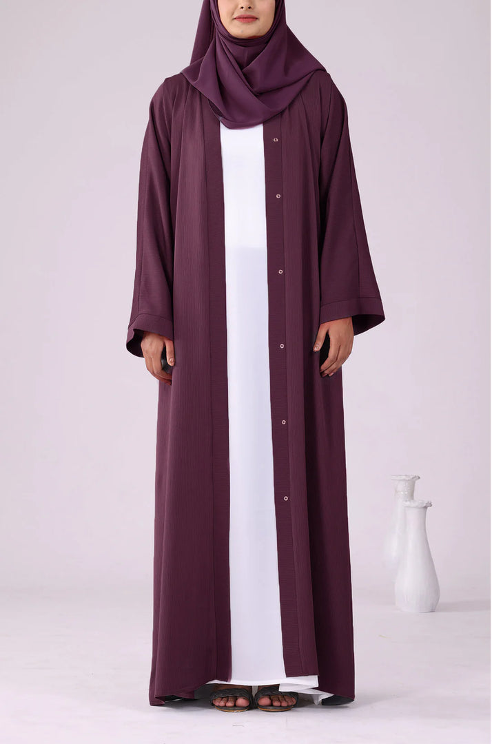Dark Plum Zoom Abaya