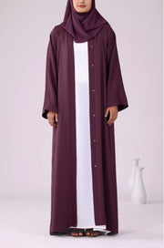 Dark Plum Zoom Abaya