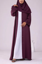 Load image into Gallery viewer, Dark Plum Zoom Abaya
