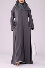 Load image into Gallery viewer, Grey Zoom Abaya
