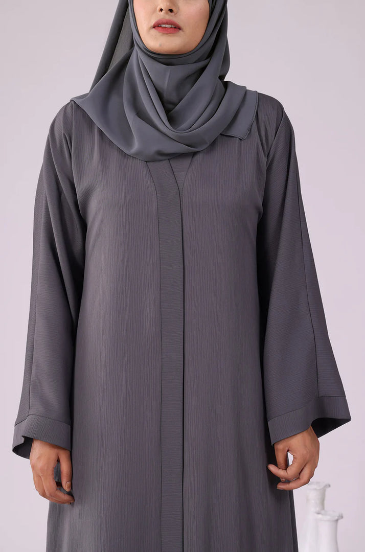Grey Zoom Abaya